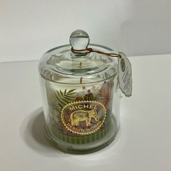 Michel Design Works Island Breeze Cloche Candle. NWT. Sealed. Tropical green gin - Picture 6 of 12
